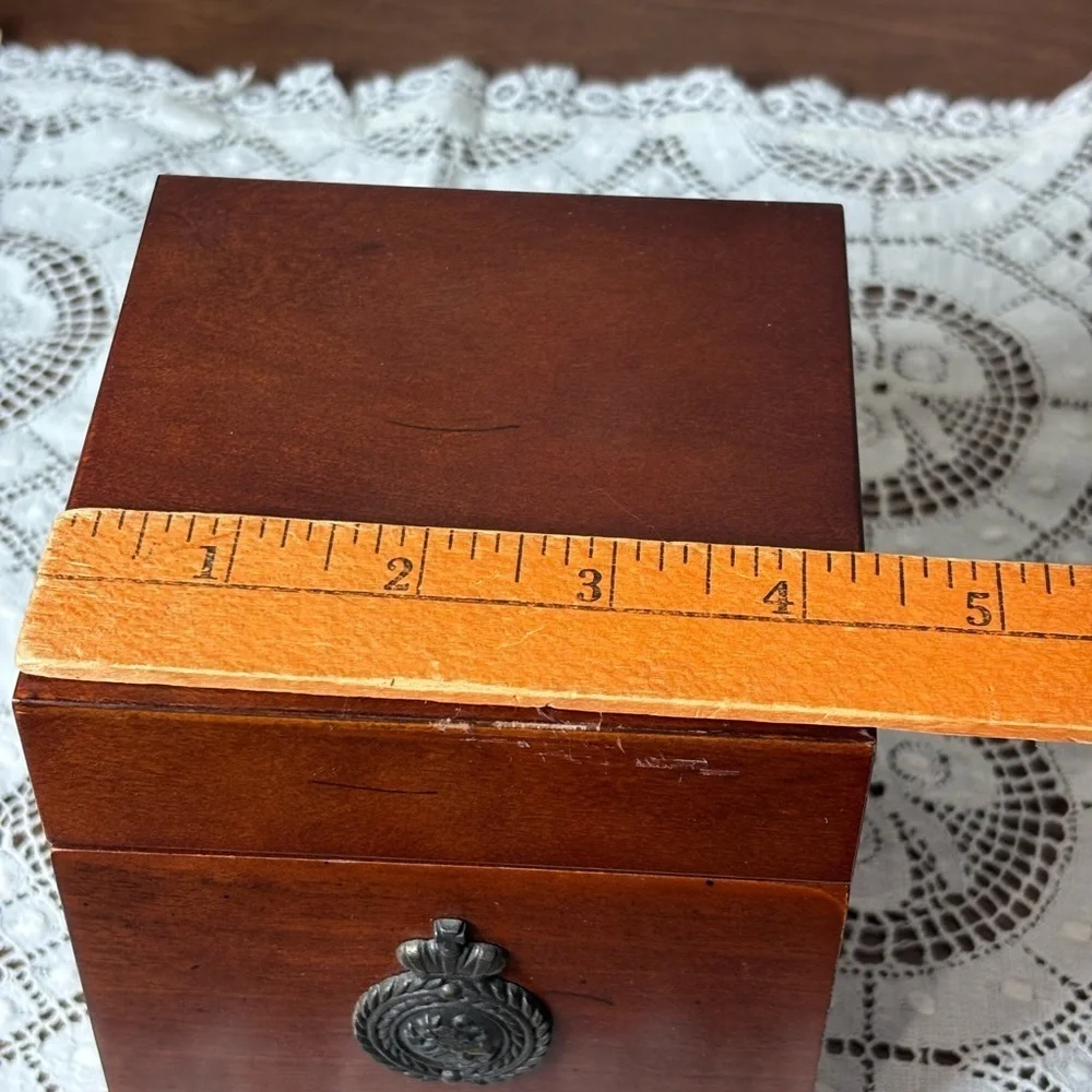 Vintage Mahogany and Brass Bombay Company Box with Medallion